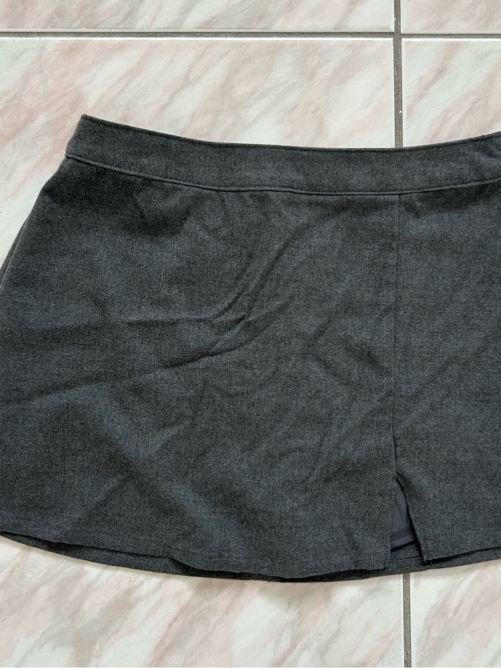Hollister Dark Gray Mini Skirt with Front Slit